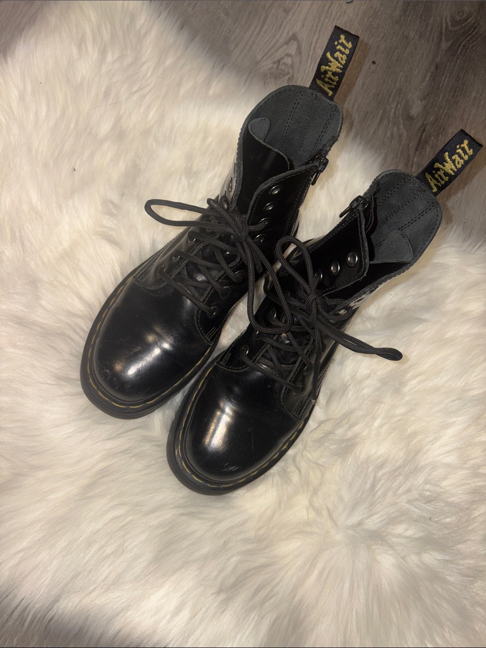 Dr. Martens Jadon black combat lace up boots